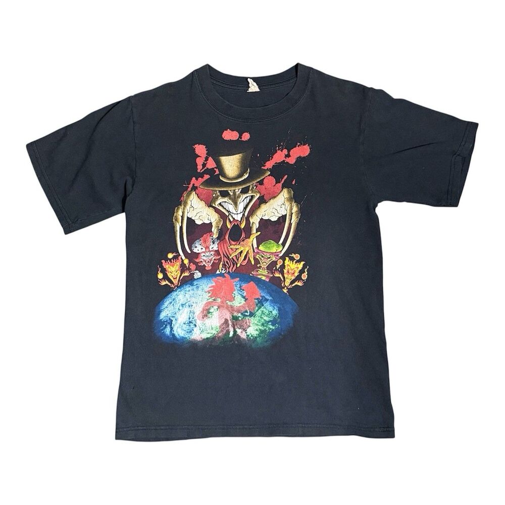 Vintage Insane Clown Posse Short Sleeve Shirt Double Sided Faded Black Small